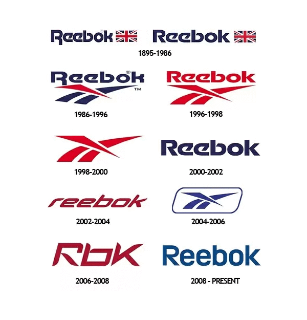 Изменения логотипа Reebok